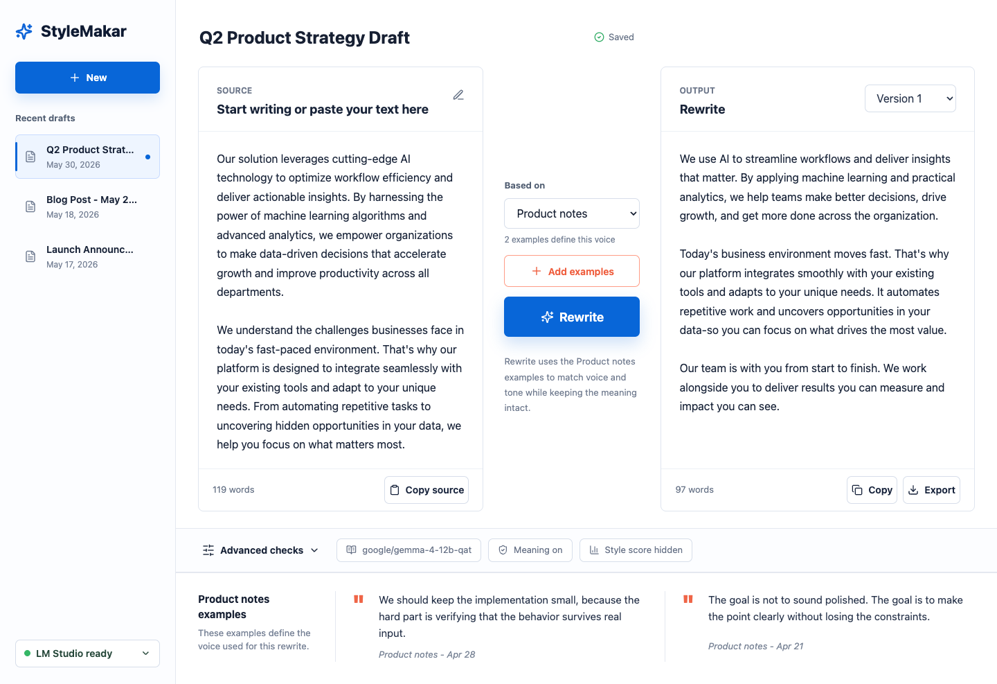 StyleMakar desktop workspace
